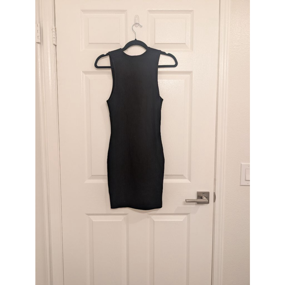 $189 House of Harlow 1960 Revolve Basic ribbed black Knit Dress v neck size XS - Picture 7 of 7